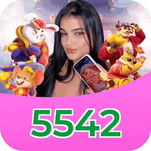 Interface do aplicativo 5542 mostrando jogos disponíveis no iOS e Android